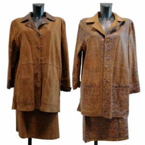 completo vintage double face serpente scamosciato